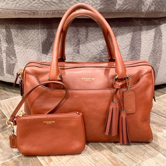 Coach Handbags - Coach British Tan Legacy Haley Satchel